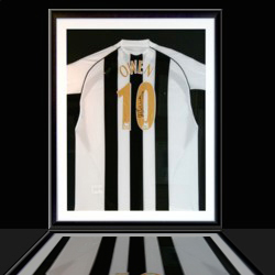 Example of sports shirt framed