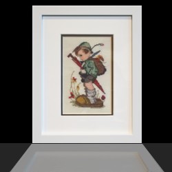 Example of a framed embroidery