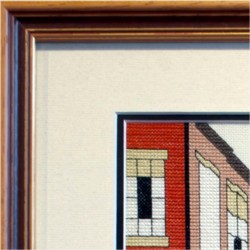 Example of a framed embroidery
