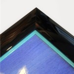 Ultra black gloss with turquoise slip