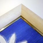 Painted white wood with fine chrome slip