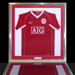 Example of sports shirt framed