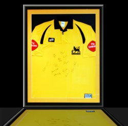 Example of sports shirt framed