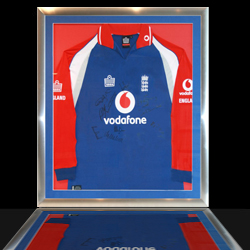 Example of sports shirt framed