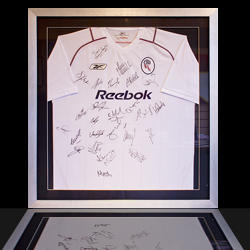 Example of sports shirt framed