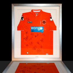 Example of sports shirt framed
